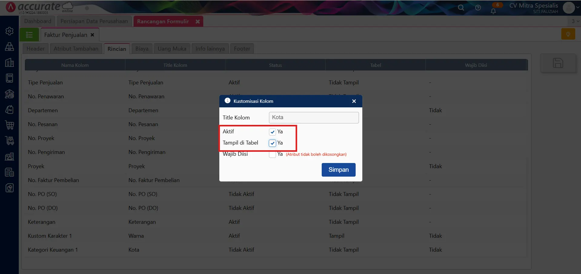 menggunakan fitur kategori keuangan